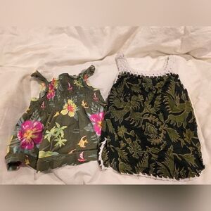 Carter's Green and Black Tropical Kids Tops